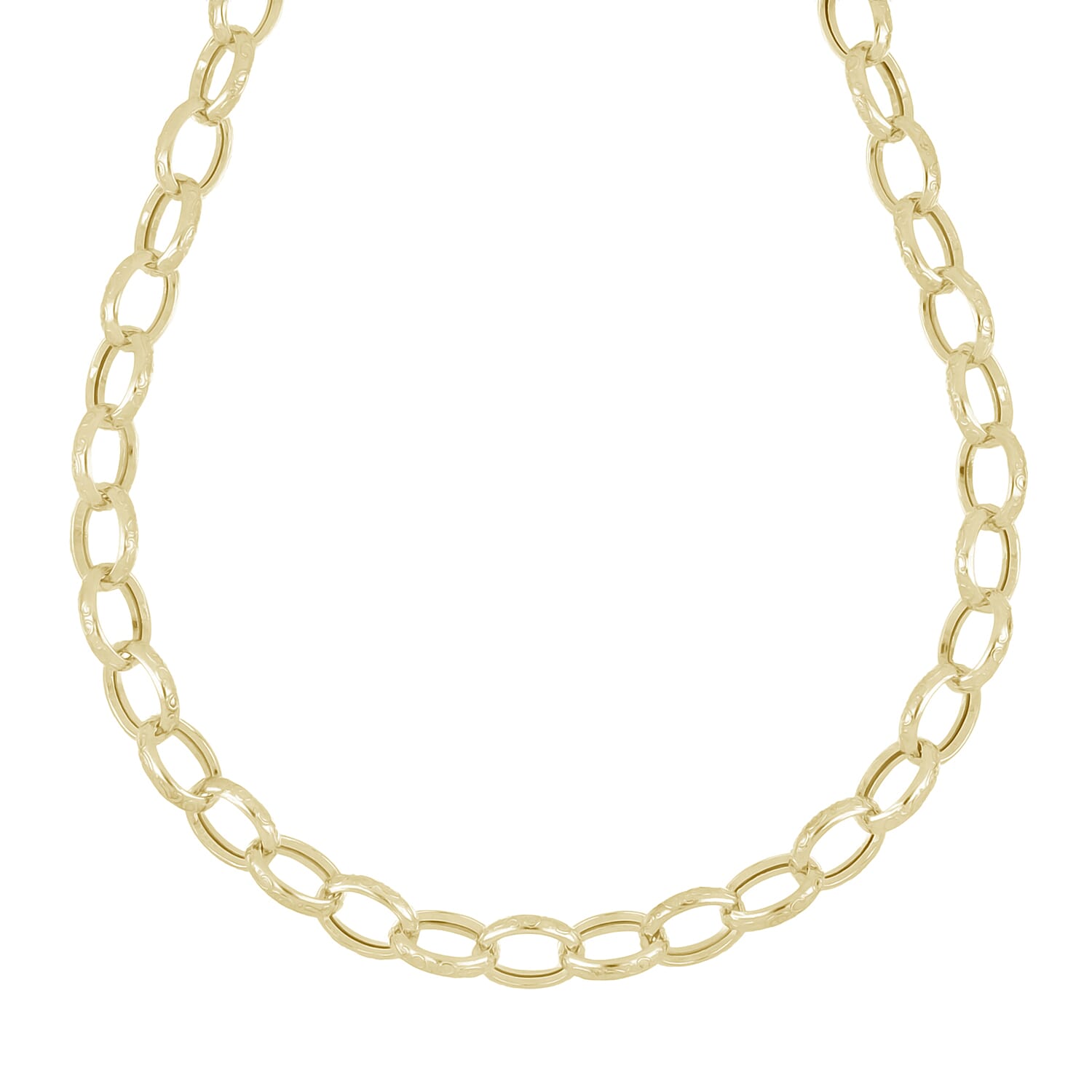 LaBella Fine Italian Jewellery - Handmade Sterling Silver Necklace (Size - 22) with Lobster Clasp in Yellow Gold Plating