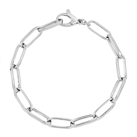 LaBella Fine Italian Jewellery - Handmade Sterling Silver Bracelet (Size - 8) with Lobster Clasp, Silver Wt. 8.00 Gms.