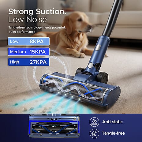 LIFETIME WARRANTY - Keplin Lightweight Digital Vacuum with Bending Hose - 3 Speed, 60 Min Run Time, 350W Motor