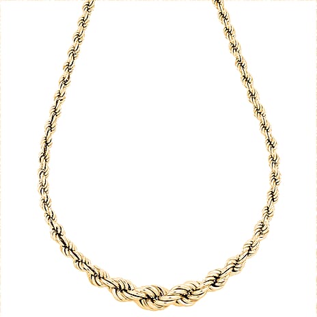 LaBella Fine Italian Jewellery - Handmade Sterling Silver Necklace (Size - 20) with Lobster Clasp in Yellow Gold Plating, Silver Wt. 22.10 Gms.