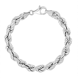 LaBella Fine Italian Jewellery - Handmade Sterling Silver Bracelet (Size - 7.5) with Lobster Clasp, Silver Wt. 14.00 Gms.