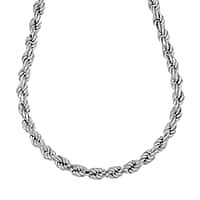 LaBella Fine Italian Jewellery - Handmade Sterling Silver Necklace (Size - 20) with Lobster Clasp, Silver Wt. 37.70 Gms.