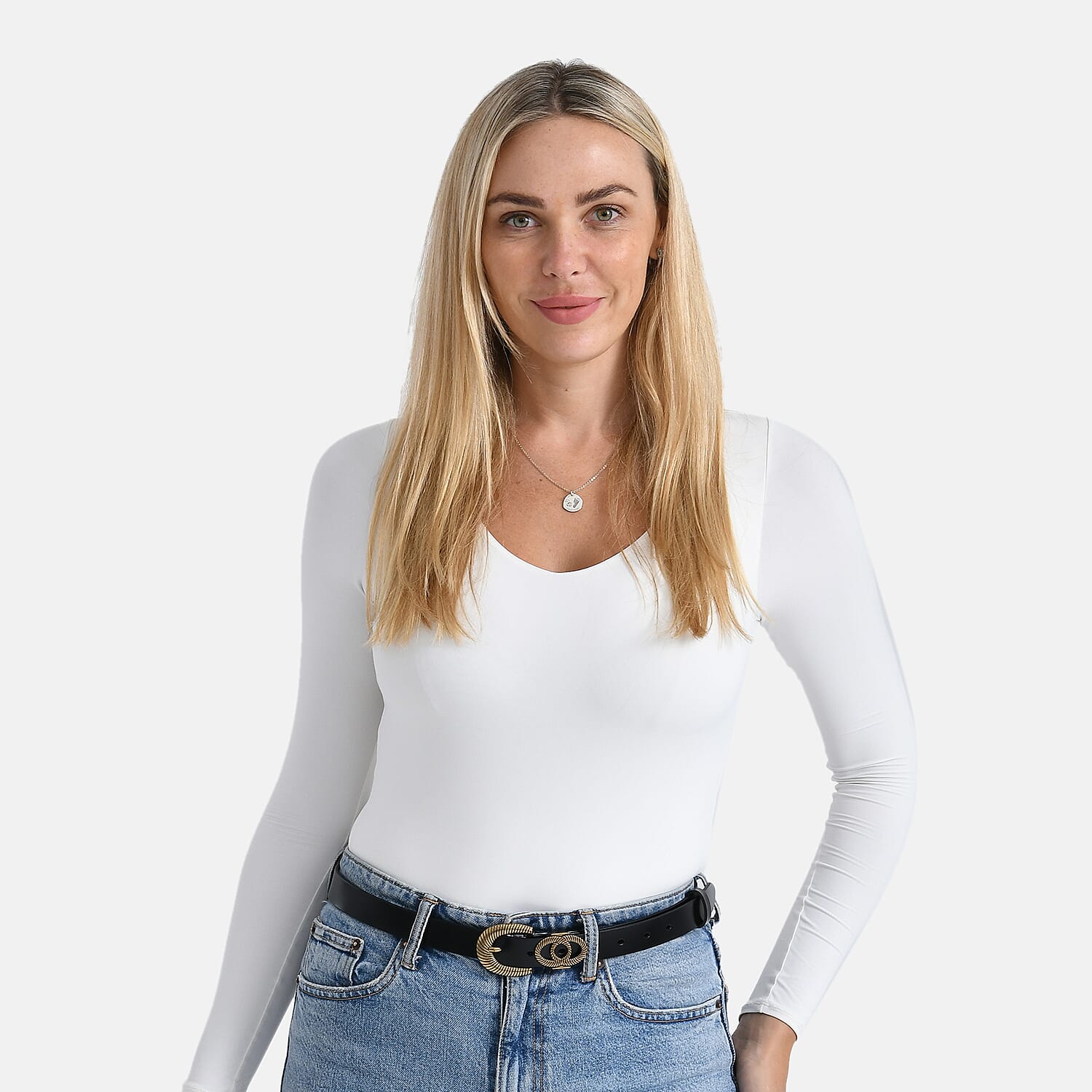 Genunine Leather Belt with Statement Buckle