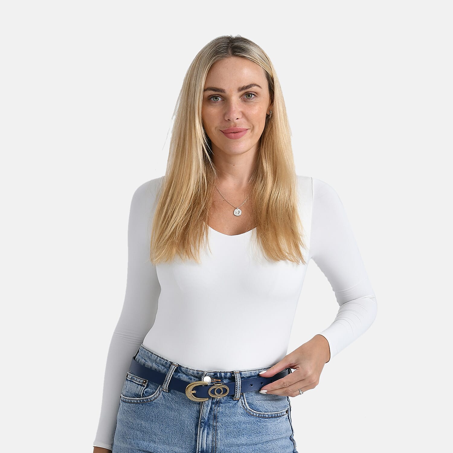 Genunine Leather Belt with Statement Buckle