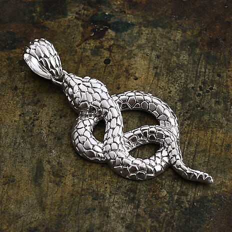 Royal Bali Collection Sterling Silver Snake Pendant