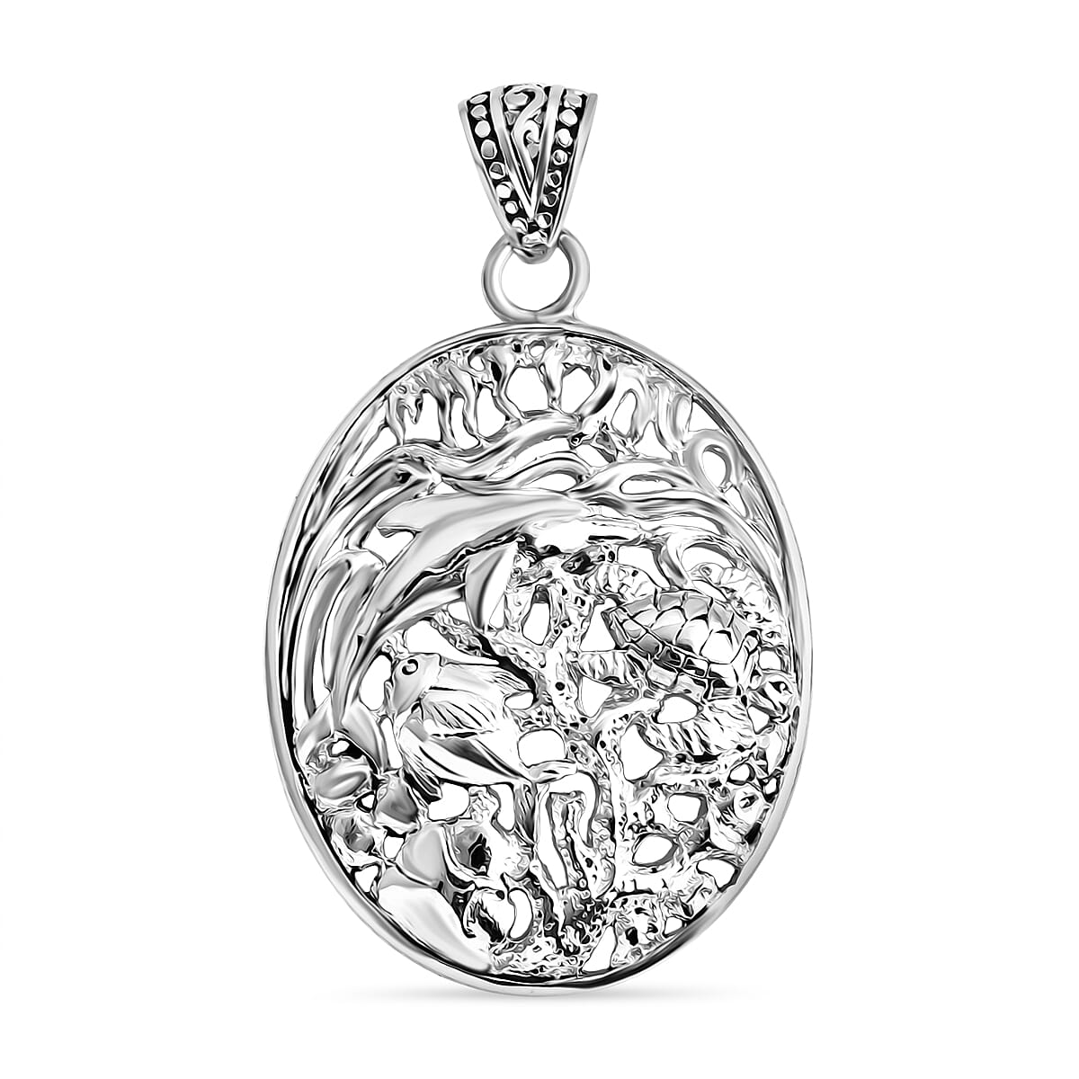 Royal Bali Collection Sterling Silver Ocean-Themed Pendant