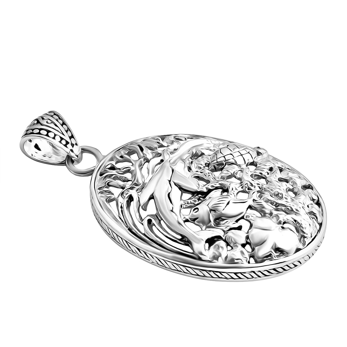 Royal Bali Collection Sterling Silver Ocean-Themed Pendant