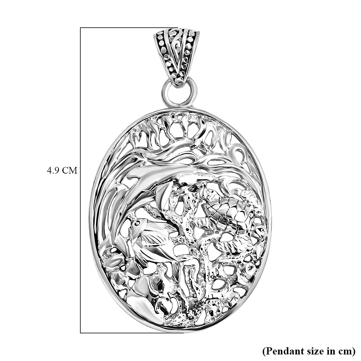 Royal Bali Collection Sterling Silver Ocean-Themed Pendant