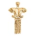 D'joy Royal Bali Collection Tiger Pendant in 22K Vermeil Yellow Gold Over Sterling Silver