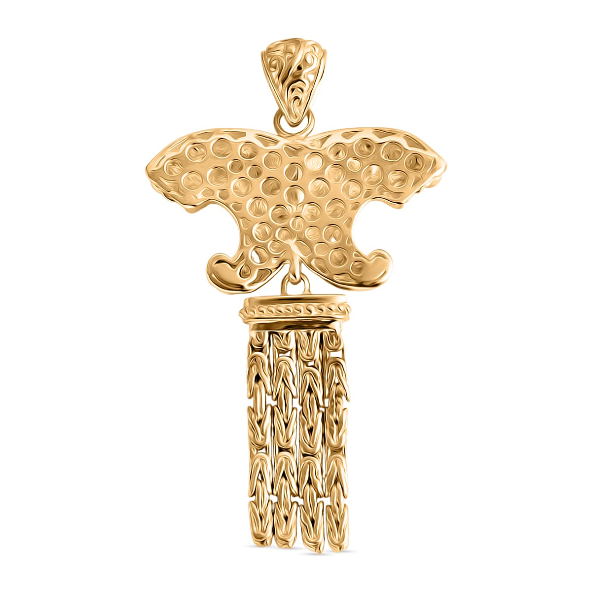 Royal Bali Collection Sterling Silver Pendant in 22K Vermeil Yellow Gold Plated, Silver Wt. 11.90 Gms.