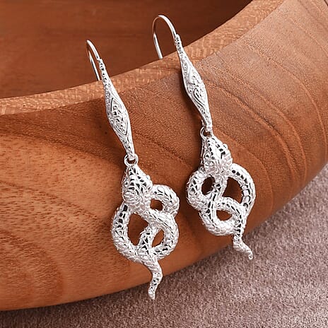 Royal Bali Collection Sterling Silver Earring with Hook, Silver Wt. 8.57 Gms.