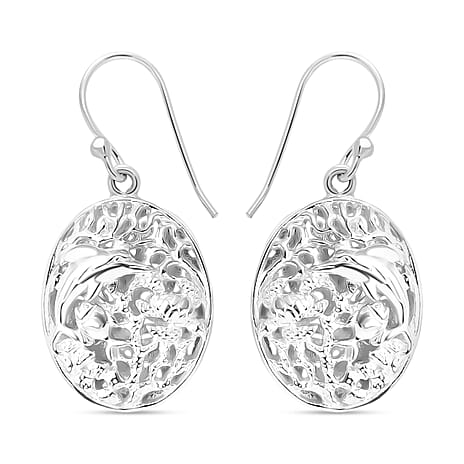 Royal Bali Collection Sterling Silver Earring with Hook, Silver Wt. 6.30 Gms.