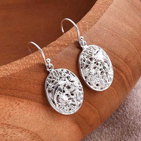 Royal Bali Collection Sterling Silver Earring with Hook, Silver Wt. 6.30 Gms.