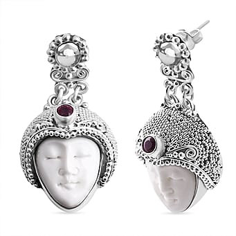 https://tjcuk.sirv.com/Products/82/3/8237049/Ox-Bone-Fissure-Filled-Ruby-Earring-Sterling-Silver-Silver-Wt-16-Gms-1_8237049.jpg?w=342&h=342