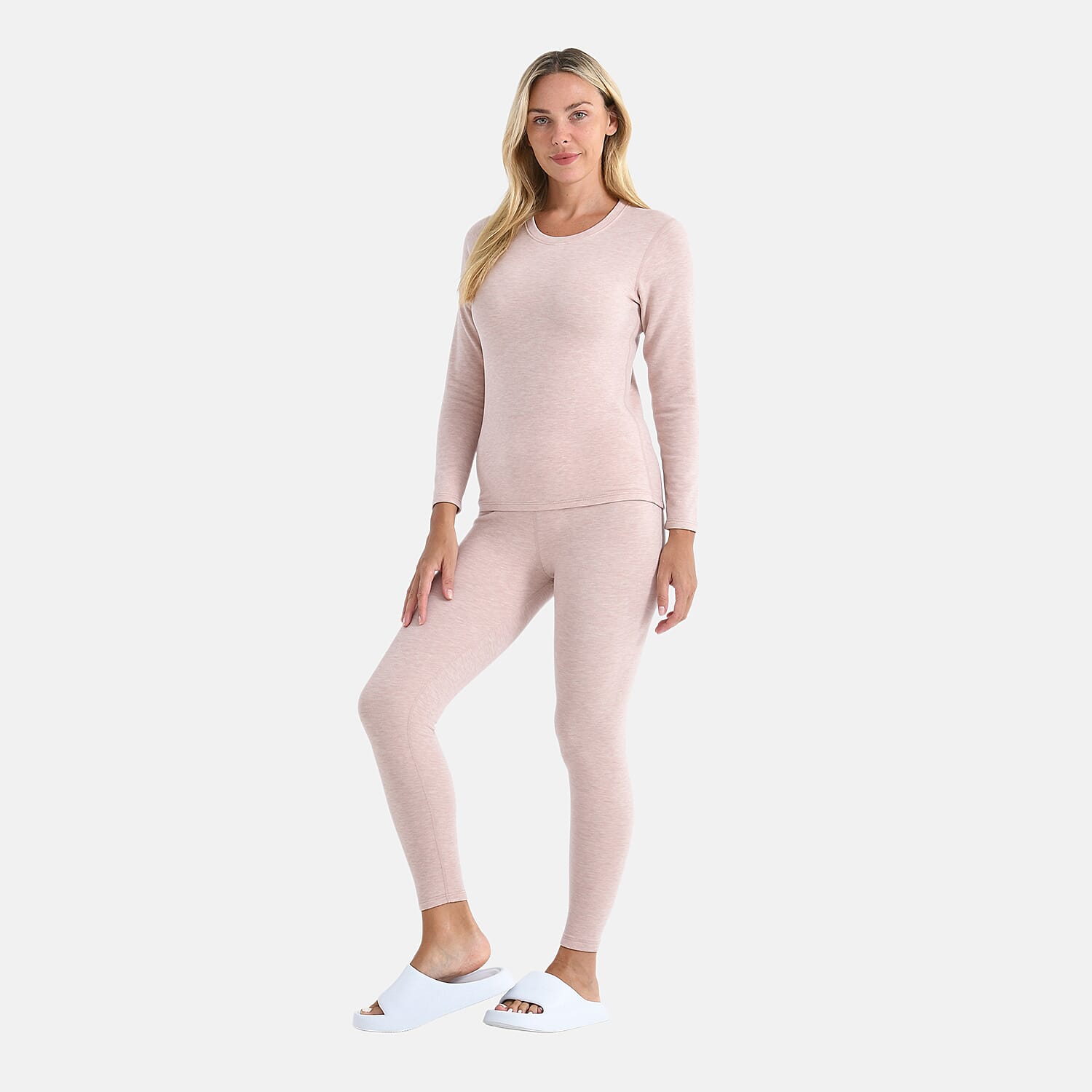 Valissiere Cashmere Blend Thermal Scoop Neck Top & Leggings Set