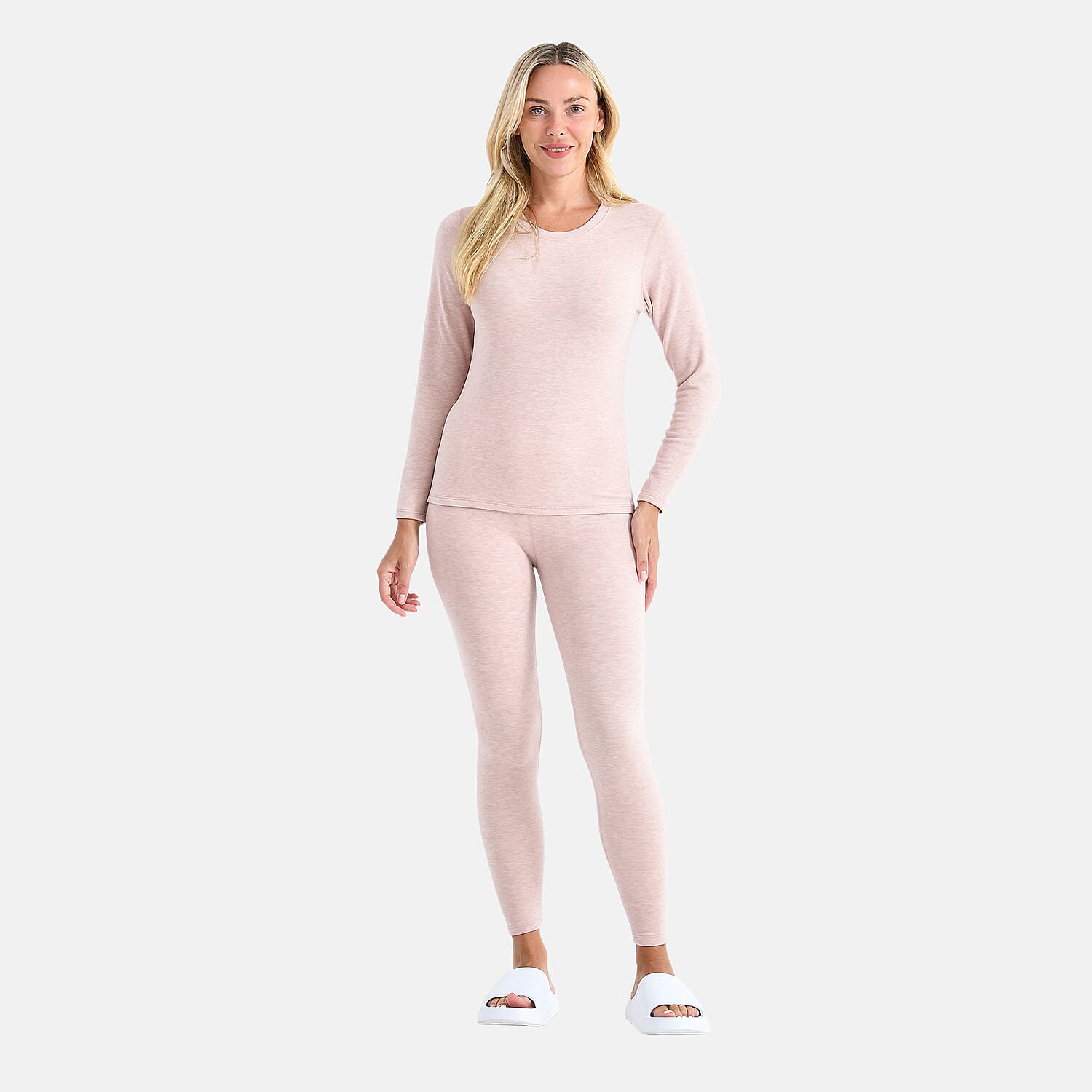 Valissiere Cashmere Blend Thermal Scoop Neck Top & Leggings Set