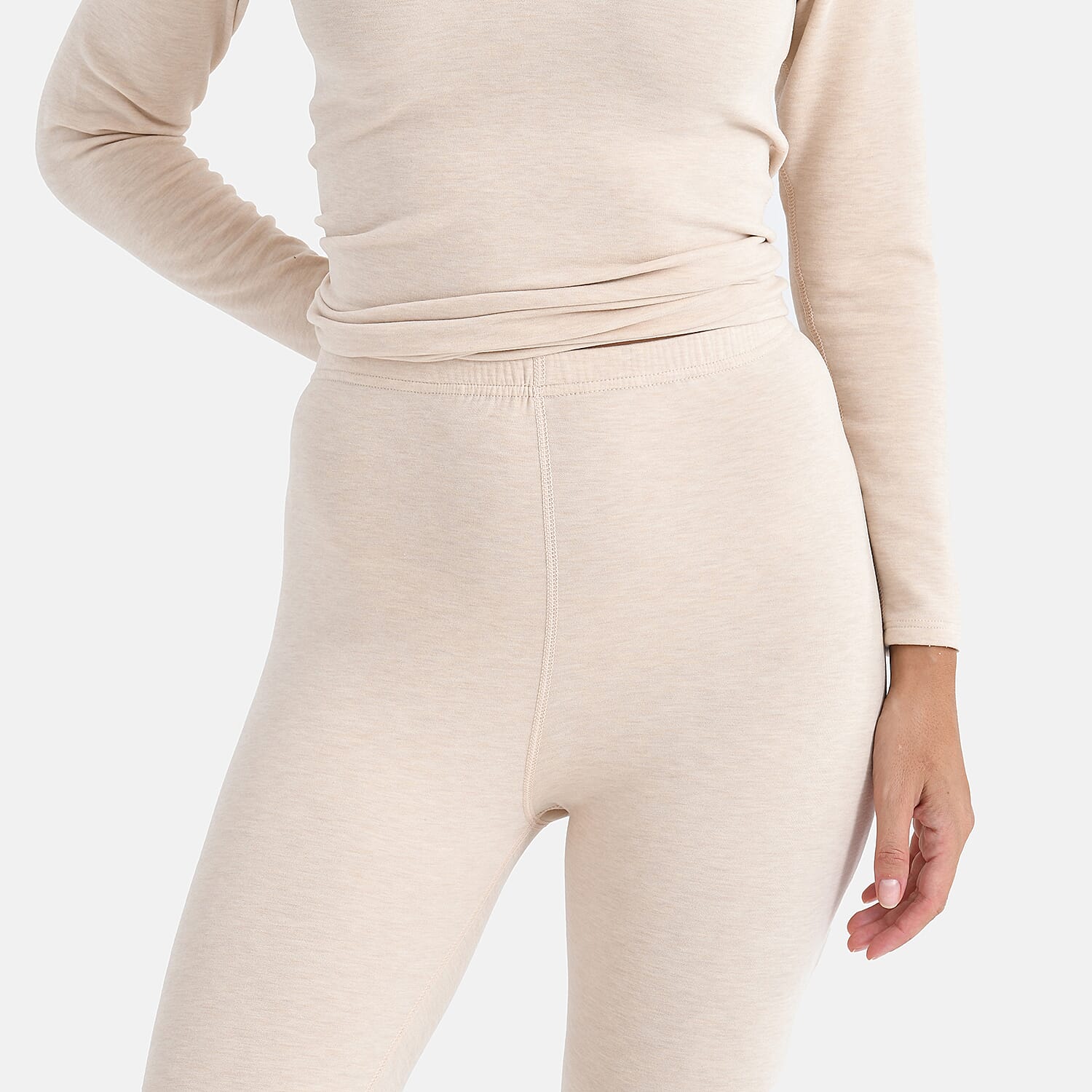 Valissiere Cashmere Blend Thermal Scoop Neck Top & Leggings Set