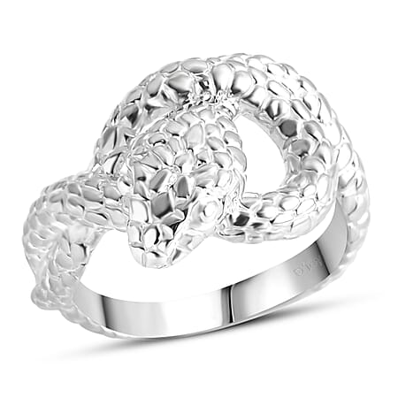 D'joy Royal Bali Collection Sterling Silver Coiled Snake Ring