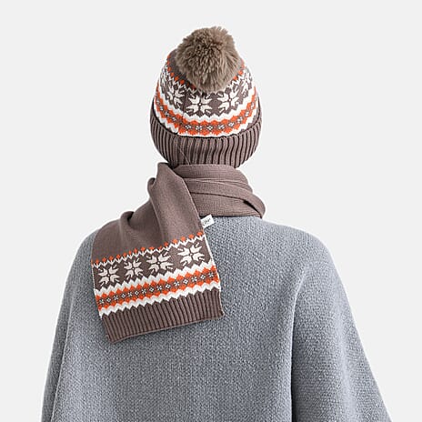 BRAND NEW LAUNCH - MUST HAVE -Styled By Set of 2 Hat - Scarves - Brown