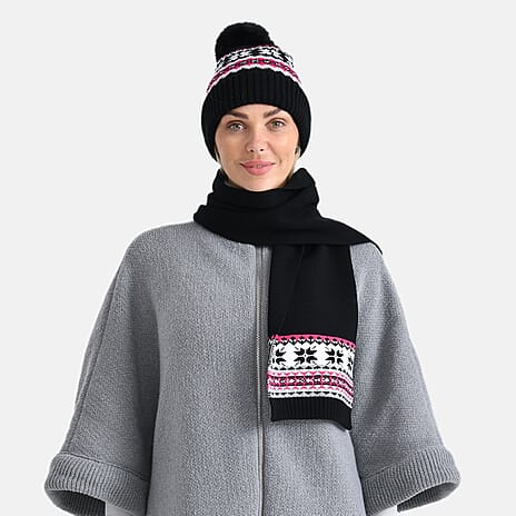 BRAND NEW LAUNCH - MUST HAVE - Styled By Set of 2 Hat - Scarves - Black