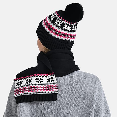 BRAND NEW LAUNCH - MUST HAVE - Styled By Set of 2 Hat - Scarves - Black