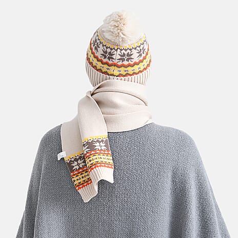 BRAND NEW LAUNCH - MUST HAVE -Styled By Set of 2 Hat - Scarves - Beige