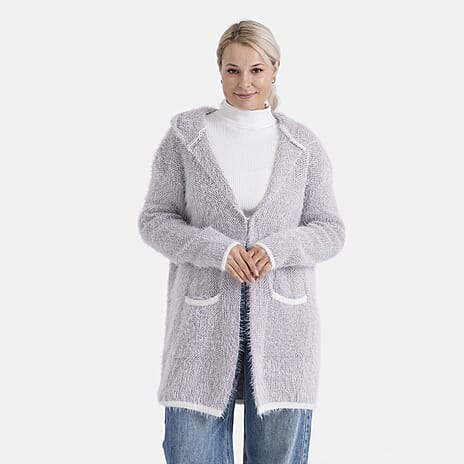 - Maisi Patterned Coatigan (Free Size, 8 to 20) - Purple