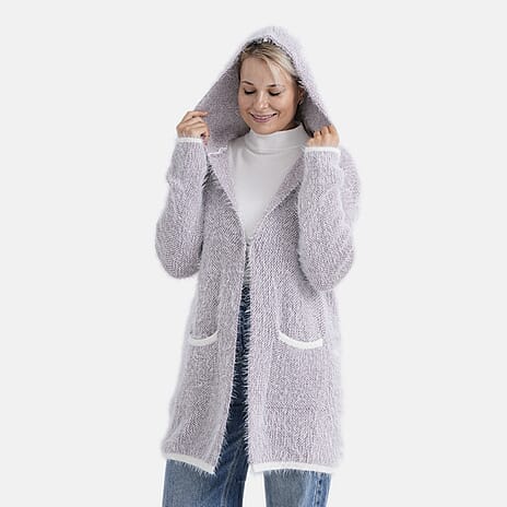 - Maisi Patterned Coatigan (Free Size, 8 to 20) - Purple