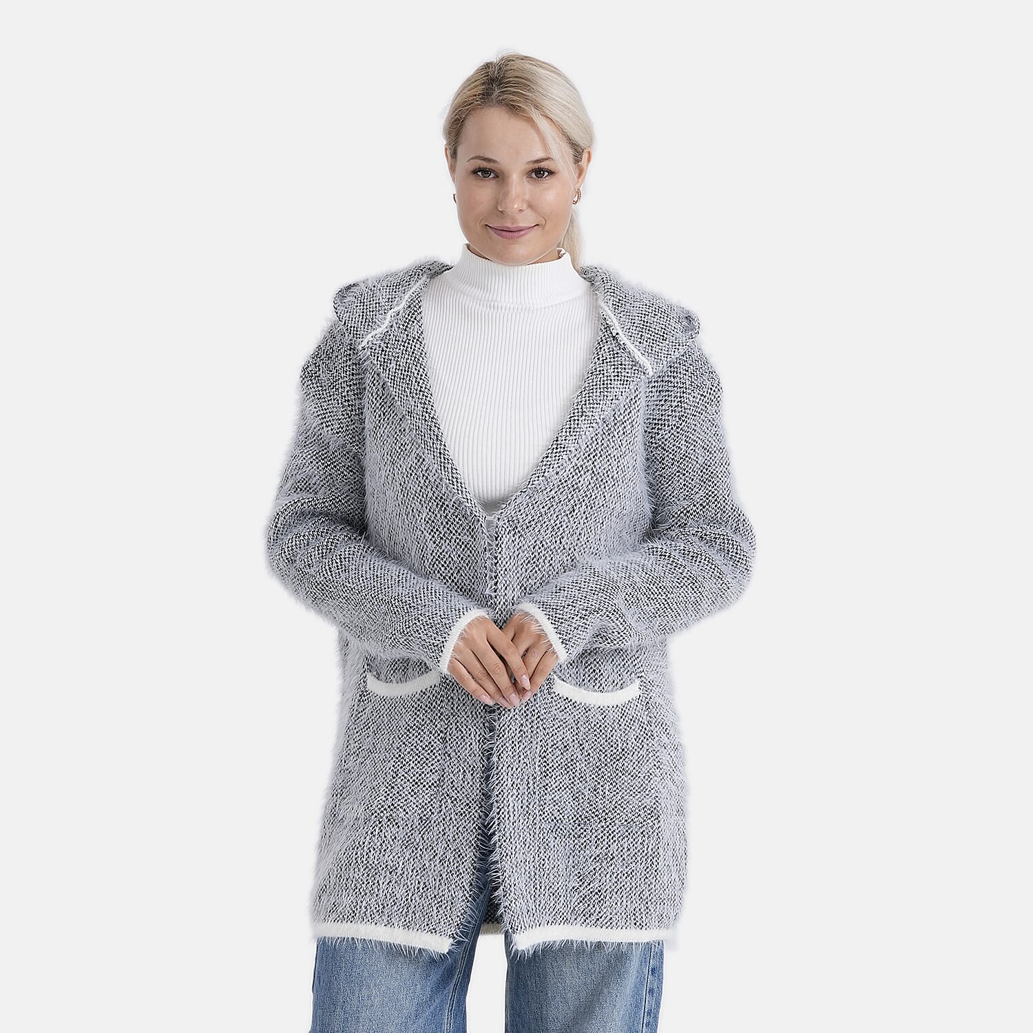 Maisi-Patterned-Cardigan-and-Sweater-Jumper-Size-One-Size-Black-Purple