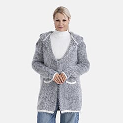 - Maisi Patterned Coatigan (Free Size, 8 to 20) - Black