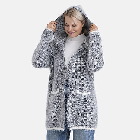 - Maisi Patterned Coatigan (Free Size, 8 to 20) - Black