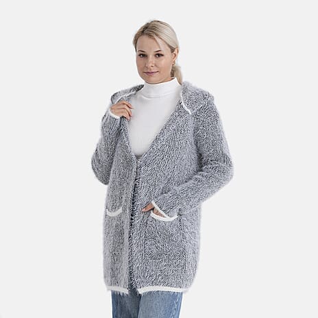 - Maisi Patterned Coatigan (Free Size, 8 to 20) - Black