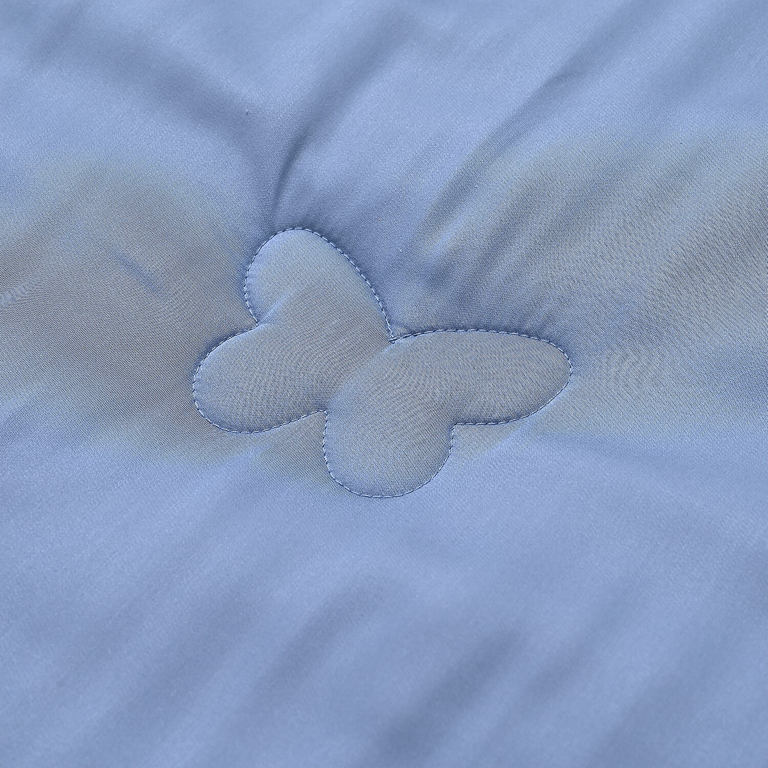 First Time Ever - All Season 100% Mulberry Silk Filled Quilt With 100% Bamboo Cover (Size King, 225 x 220 cm) - Blue