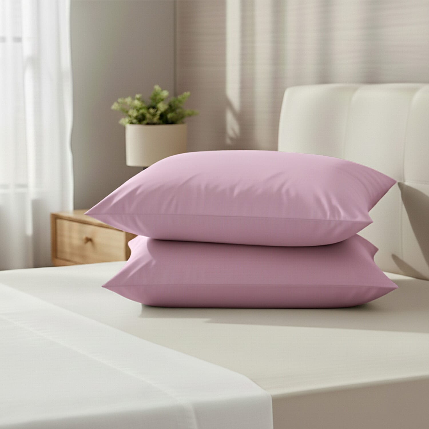 Set of 2 Luxury 100% Bamboo Pillowcases - Pink