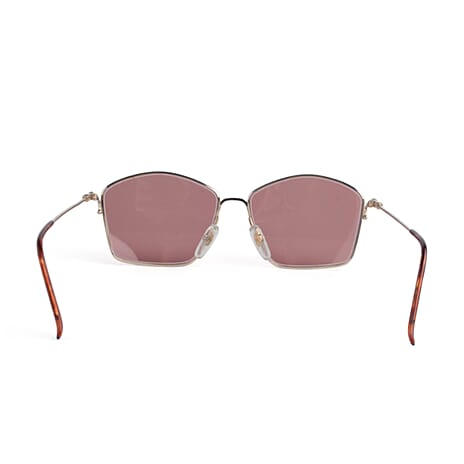 Dior Designer Unisex Rectangular Gold Sunglasses - Pink