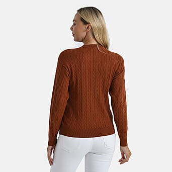https://tjcuk.sirv.com/Products/82/3/8237597/Designer-Inspired-Maisi-Cable-Knit-Jumper-Size-L-Brown_8237597_1.jpg?w=342&h=342