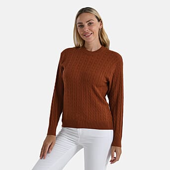 https://tjcuk.sirv.com/Products/82/3/8237598/Designer-Inspired-Maisi-Cable-Knit-Jumper-Size-XL-Brown_8237598_2.jpg?w=342&h=342