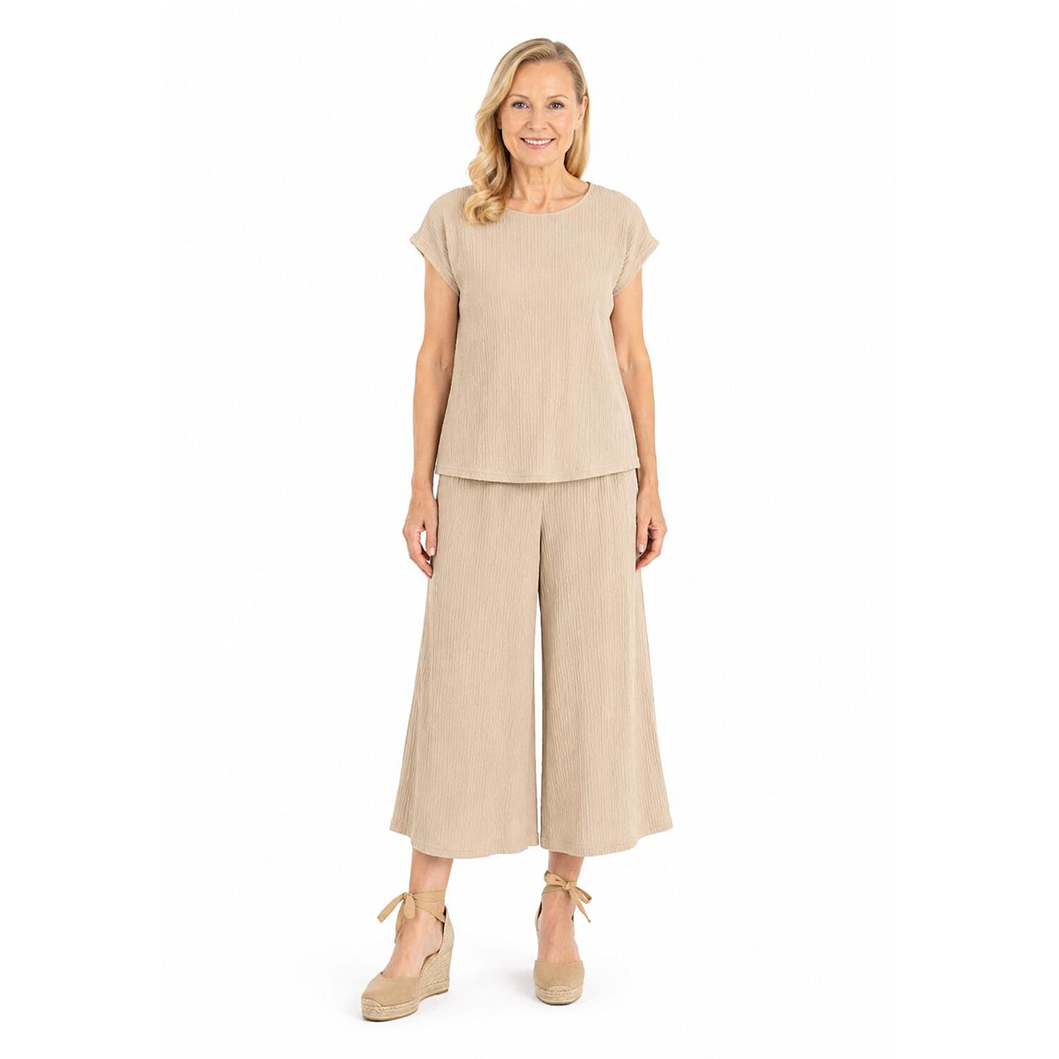 La Marey Knitted Jean and Pant-Trouser (Size - Large) - White