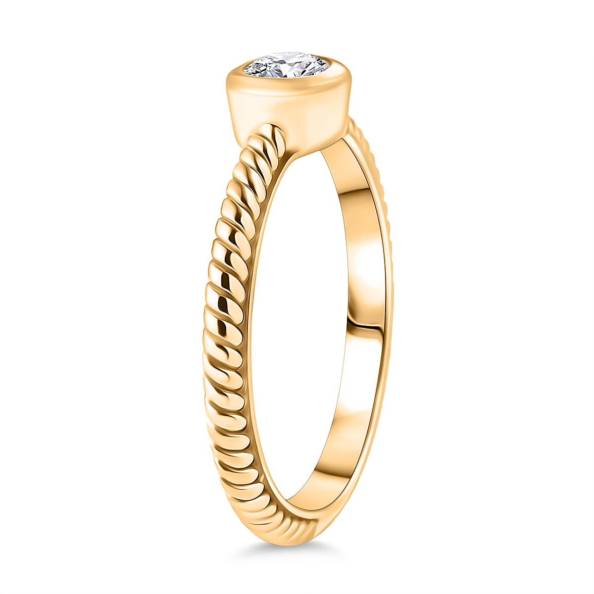 D'Joy Moissanite Brilliant-Cut Solitaire Ring