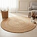 Natural Jute Round Rug (82x80cm) - Dark Brown