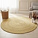 Natural Jute Round Rug (82x80cm) - Dark Brown