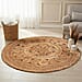 Natural Jute Round Rug (82x80cm) - Dark Brown