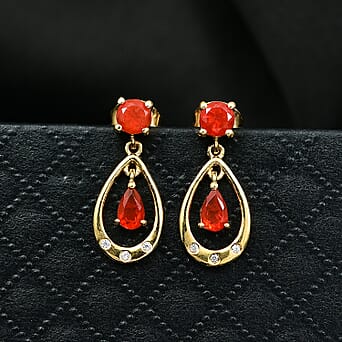 https://tjcuk.sirv.com/Products/82/3/8238552/Fire-Opal-White-Zircon-Dangling-Earring-with-Push-Back-in-Yellow-Gold-_8238552_1.jpg?w=342&h=342