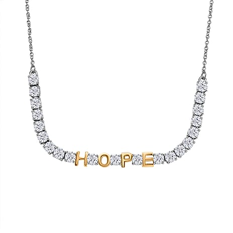 D'Joy Moissanite Fancy Necklace (Size - 20) Sterling Silver  3.339  Ct.