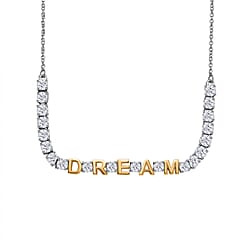 3.3 Ct. Moissanite Cluster necklace in Sterling Silver Sterling Silver