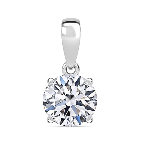 Rachel Galley 9K White Gold VS Lab Grown Diamond EF, VS Solitaire Pendant, Gold Wt.0.8 Gms  1.036  Ct.