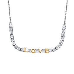 3.3 Ct. Moissanite Cluster necklace in Sterling Silver Sterling Silver