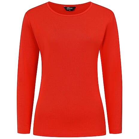 Emreco Quarter Sleeve Basic T-Shirt (Size 16) - Red