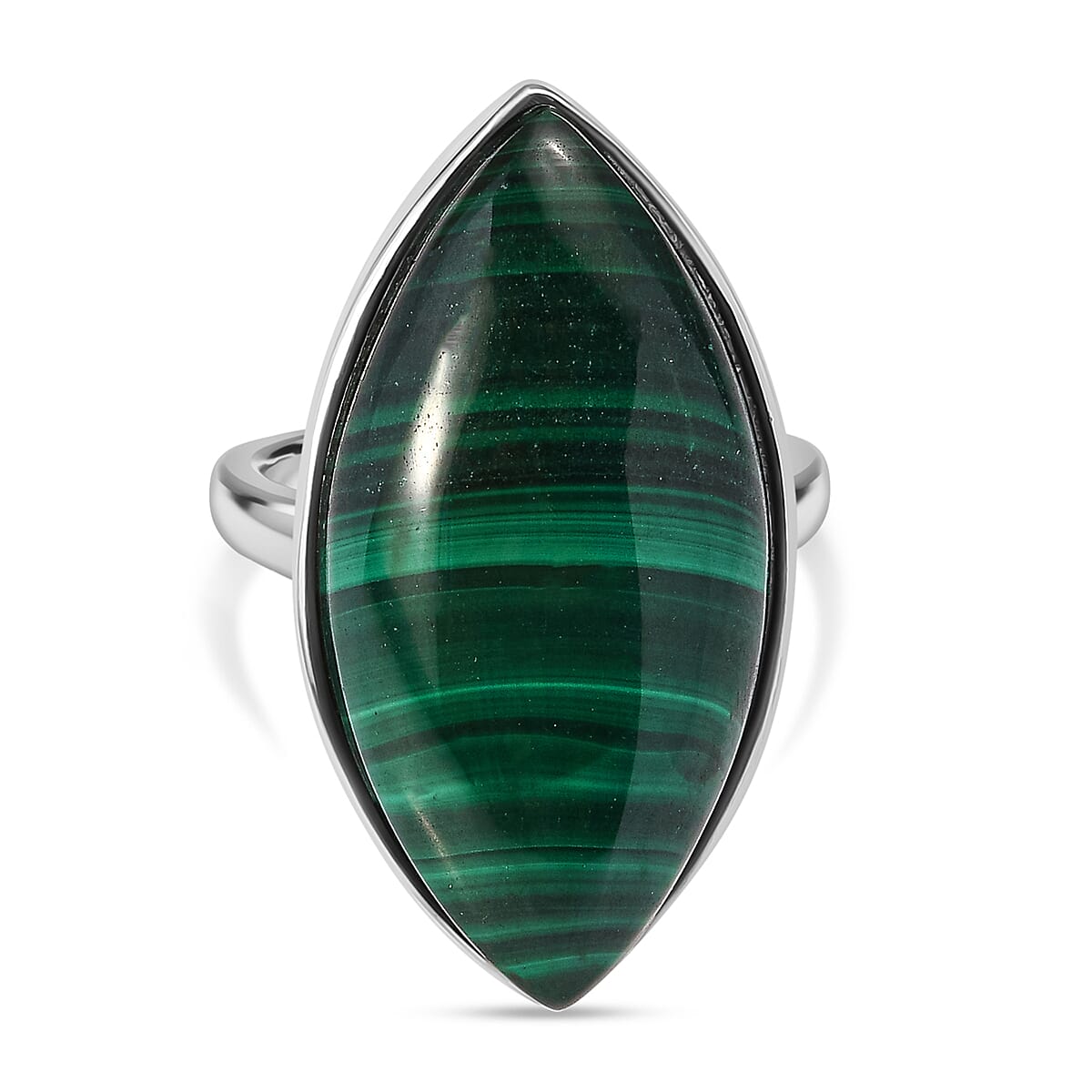 EverTrue Malachite Solitaire Ring 32.78 Ct.