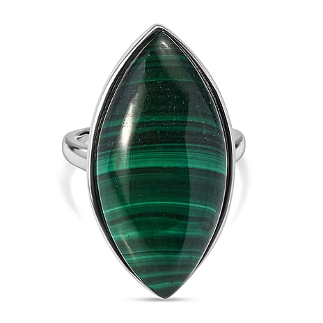 EverTrue Malachite Solitaire Ring 32.78 Ct.